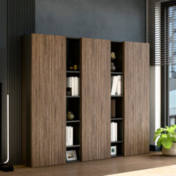 Decorotika Lourdes Moduler Modern Tv Unit Wall Mount Customizable Layout Black Alina - thumbnail 3