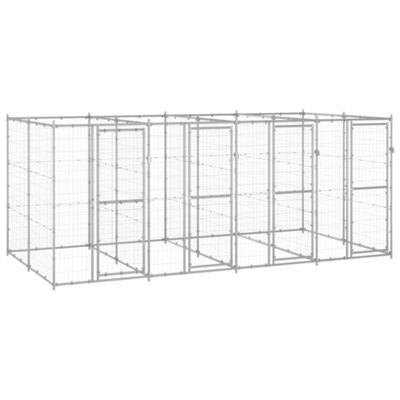 Berkfield Outdoor Dog Kennel Galvanised Steel 9.68 M2 - image 1