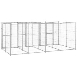 Berkfield Outdoor Dog Kennel Galvanised Steel 9.68 M2 - thumbnail 4