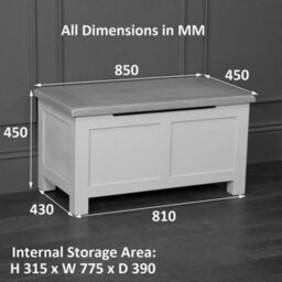 The Furniture Market Cotswold Charcoal Grey Painted Blanket Storage Box - thumbnail 8