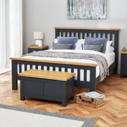 The Furniture Market Cotswold Charcoal Grey Painted Blanket Storage Box - thumbnail 2