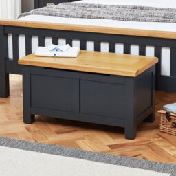 The Furniture Market Cotswold Charcoal Grey Painted Blanket Storage Box - thumbnail 6