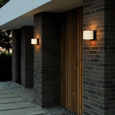 Nordlux Fluctus Outdoor Metal Wall Light Weatherproof Black,mains - image 1