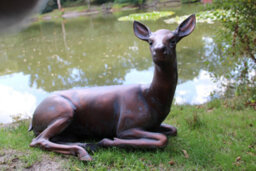 Inspirational Gifting Doe Laying Garden Sculpture Cast Aluminium Ornament - thumbnail 5