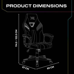 X Rocker Tempest Rgb Ergonomic Pc Gaming Chair With Led Lights - Black - thumbnail 8