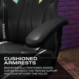 X Rocker Tempest Rgb Ergonomic Pc Gaming Chair With Led Lights - Black - thumbnail 6