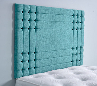 "Slumbre Chicago Chenille 6Ft Super King 36"" Headboard - Teal"