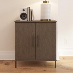Dorel Vivinne Storage Cabinet With 2 Doors In Grey Oak Look - thumbnail 4