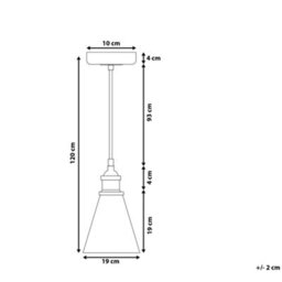 Wyld And Coco Haven Home Brass Glass Pendant, Industrial E27 Ceiling Light - thumbnail 3