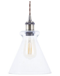 Wyld And Coco Haven Home Brass Glass Pendant, Industrial E27 Ceiling Light - thumbnail 1