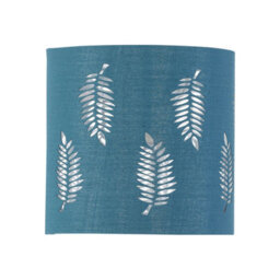 First Choice Lighting Set Of 2 Fern Teal Cut Out 15.5Cm Table Lamp Shades - thumbnail 3
