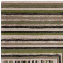 Forest Striped Wool Luxurious ,handmade Modern Abstract Optical/ (3D) For Living Room And Bedroom-200Cm X 290Cm - thumbnail 3
