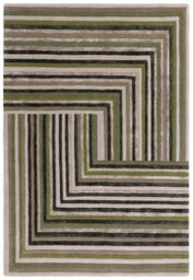 Forest Striped Wool Luxurious ,handmade Modern Abstract Optical/ (3D) For Living Room And Bedroom-200Cm X 290Cm - thumbnail 1
