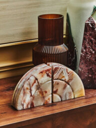 Orsina Two Onyx Bookends,easy Accessible Bookends Sculpture, Easy To Clean Onyx Marble Bookends - thumbnail 7
