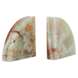 Orsina Two Onyx Bookends,easy Accessible Bookends Sculpture, Easy To Clean Onyx Marble Bookends - thumbnail 1