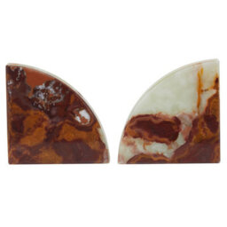 Orsina Two Onyx Bookends,easy Accessible Bookends Sculpture, Easy To Clean Onyx Marble Bookends - thumbnail 3
