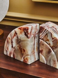 Orsina Two Onyx Bookends,easy Accessible Bookends Sculpture, Easy To Clean Onyx Marble Bookends - thumbnail 8