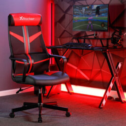 X Rocker Helix Ergonomic Pc Office Mesh Gaming Chair - Black / Red - thumbnail 1