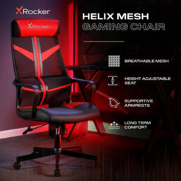 X Rocker Helix Ergonomic Pc Office Mesh Gaming Chair - Black / Red - thumbnail 2