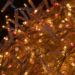Samuel Alexander 18.7M 750 Led Treebrights Christmas String Lights With Timer In Vintage Gold And Red On Clear Cable - thumbnail 5