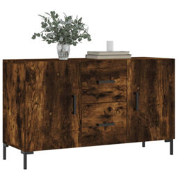 Berkfield Sideboard Smoked Oak 100X36X60 Cm Engineered Wood - thumbnail 3