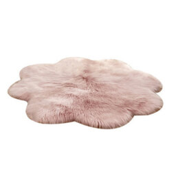 Living And Home Pink Flower Shaped Super Soft Shaggy Area Rug Kids Rooms Decor Indoor Floor Rugs Dia 90Cm - thumbnail 4