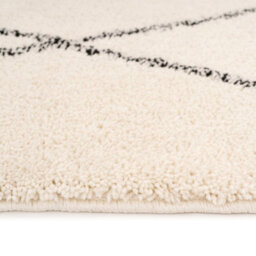 Loomed Machine Washable Shaggy Rug Beige Trellis Fluffy Mats 200Cm X 290Cm - thumbnail 6