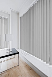 Caecus Blinds Blackout Plain Vertical Blind Complete 90Cm, Grey, Short Drop - thumbnail 1