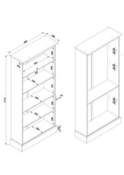 Core Products Cotswold Tall 5 Shelf Bookcase - Antique Wax Finish, H110.9Cm X W80.0Cm X D29.6Cm - thumbnail 4