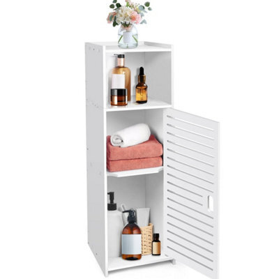 Type 2 Tall Bathroom Storage Cabinet Free Standing Cabinet Organizer Unit White - image 1