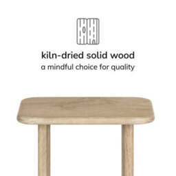 MH London Jem Side Table Solid Wood Living Room End Table Bedside Table Warm Sand  Wooden Side Table - thumbnail 6