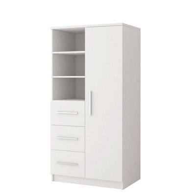 Arte Elegant White Matt Tall Cabinet H1600mm W800mm D400mm - Versatile Storage For Modern Living - image 1