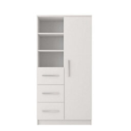 Arte Elegant White Matt Tall Cabinet H1600mm W800mm D400mm - Versatile Storage For Modern Living - thumbnail 4