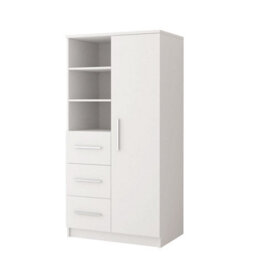 Arte Elegant White Matt Tall Cabinet H1600mm W800mm D400mm - Versatile Storage For Modern Living - thumbnail 1