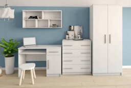 Arte Elegant White Matt Tall Cabinet H1600mm W800mm D400mm - Versatile Storage For Modern Living - thumbnail 2
