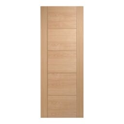 Lpd Vancouver Unglazed Modern Light Brown White Oak Veneer Internal Oak & Particleboard Fire Door, (H)1981mm (W)610mm (T)35mm - thumbnail 2