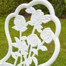 White Metal Bistro Set 3 Piece Outdoor Garden Patio Table And 2 Chairs - thumbnail 3