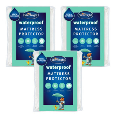 Silentnight Waterproof Mattress Protector - Small Double - 3 Pack - image 1