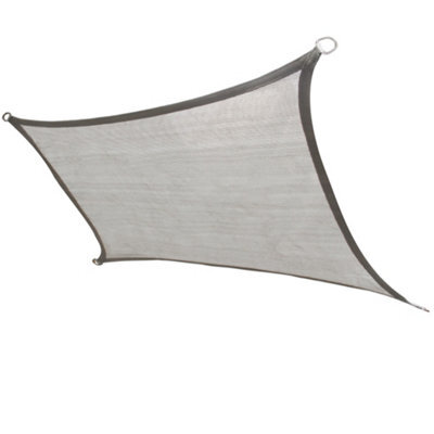 Sundaze 2X3M Sun Shade Sail Rectangle Hdpe Breathable Uv Block Sunscreen Grey With Free Rope - image 1