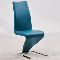 Furniture in Fashion Hartley Clear Glass Dining Table With 4 Demi Z Teal Chairs - thumbnail 3
