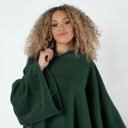 OHS Adult Poncho Oversized Hooded Towel Bath Robe - thumbnail 2