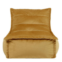 icon Dolce Large Beanbag Lounger Velvet Ochre Yellow Set Of 2 - thumbnail 4