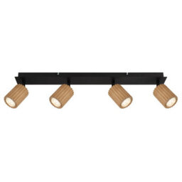 Luminosa Lighting Luminosa Wenzel Ceiling Spotlight Bar Matt Black 4X Gu10 - thumbnail 3