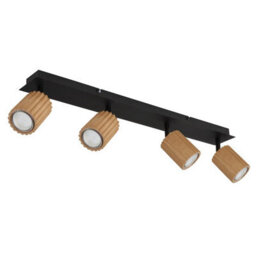 Luminosa Lighting Luminosa Wenzel Ceiling Spotlight Bar Matt Black 4X Gu10 - thumbnail 2