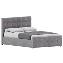 Lassic Vida Designs Valentina Light Grey Velvet Ukfr 4Ft6 Double Ottoman Bed Frame, 190 X 135Cm - thumbnail 9