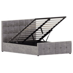 Lassic Vida Designs Valentina Light Grey Velvet Ukfr 4Ft6 Double Ottoman Bed Frame, 190 X 135Cm - thumbnail 8