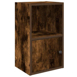Berkfield Durable Bookcase Smoked Oak 31X24X52 Cm Engineered Wood - thumbnail 1