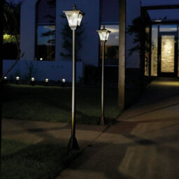 Solar Powered Height Adjustable Casablanca Lamp Post - 10 Lumen Weather & Uv Resistant Outdoor Garden Led Light - H126.5 X 15Cm - thumbnail 3