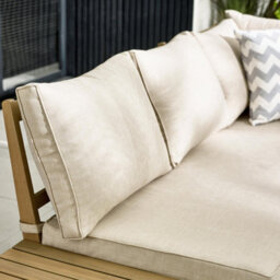 Furniturebox Brisa Wooden Garden Sofa Set - Solid Wood 6 Seat Corner L-Shaped Sofa & Coffee Table - Natural Patio Outdoor Sofa Set - thumbnail 4