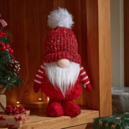 Samuel Alexander 30Cm Red Gonk With Bobbly Hat Christmas Decoration - thumbnail 1